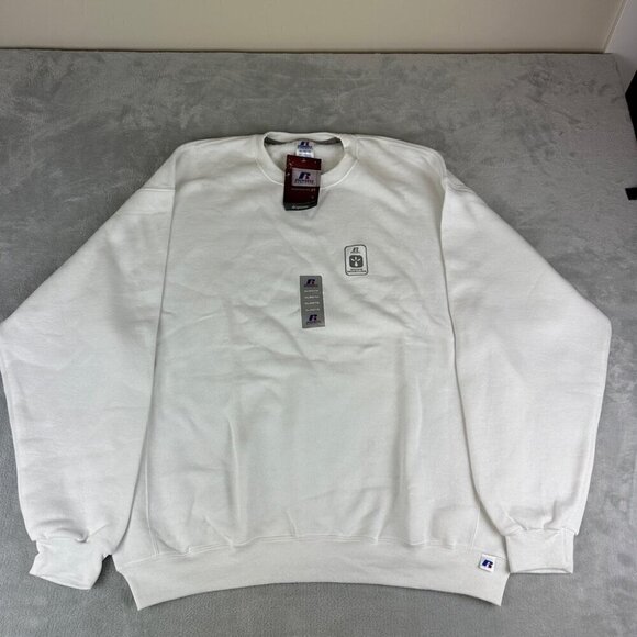 Russell Athletic NWT Crewneck White Sweater Men’s Size XL - Picture 1 of 7